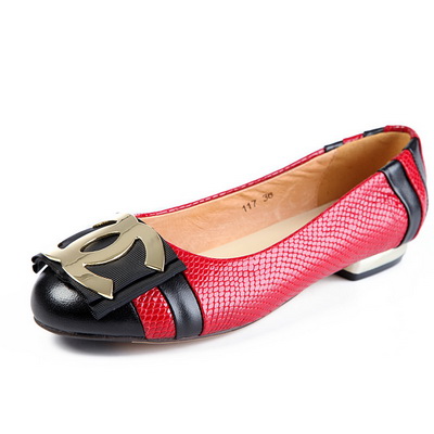 CHANEL Shallow mouth flat shoes Women--093